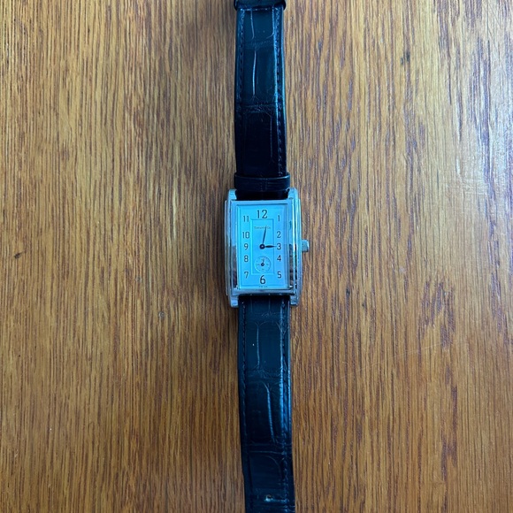 Tiffany & Co. Silver Watch with Black Strap - Picture 2 of 4